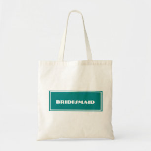 Custom Aquamarin Bridesmaid Wedding Tote Bag Tragetasche
