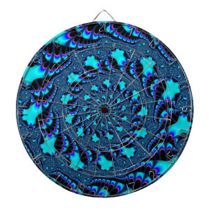Custom Aquamarin Whirlpool Spiral Dartboard Dartscheibe