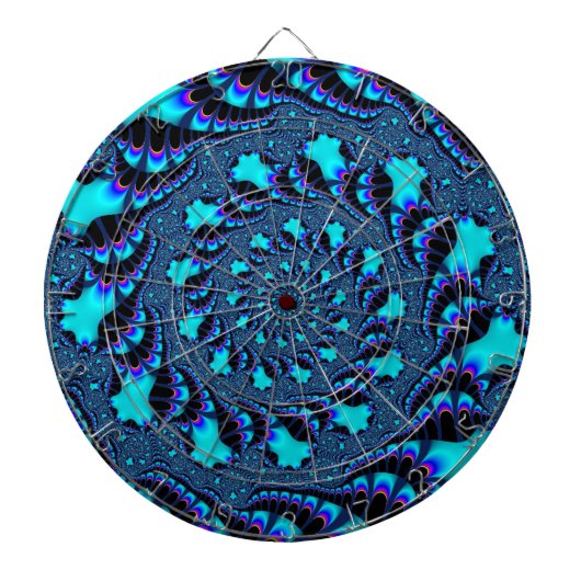 Custom Aquamarin Whirlpool Spiral Dartboard Dartscheibe (vorne)