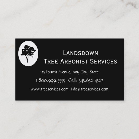 Custom Arborist Tree Services Visitenkarte (Vorderseite)