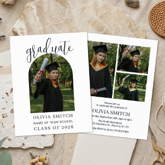 Custom Arch Photo Graduation Party Invitation Einladung
