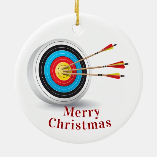 Custom Archery Christmas Keramik Ornament (Hinten)