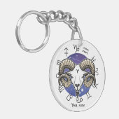 Custom Aries & Leo Acryl Keychain Schlüsselanhänger (Vorderseite links)