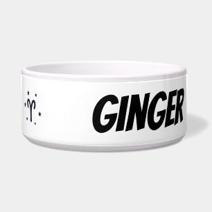 Custom Aries Zodiac Sign Keramik Pet Bowl Napf