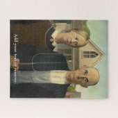 Custom Art, "American Gothic" Grant Wood, 1930. Puzzle (Horizontal)