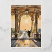 Custom Art Cliveden House Hochzeit Einladung (Rückseite)