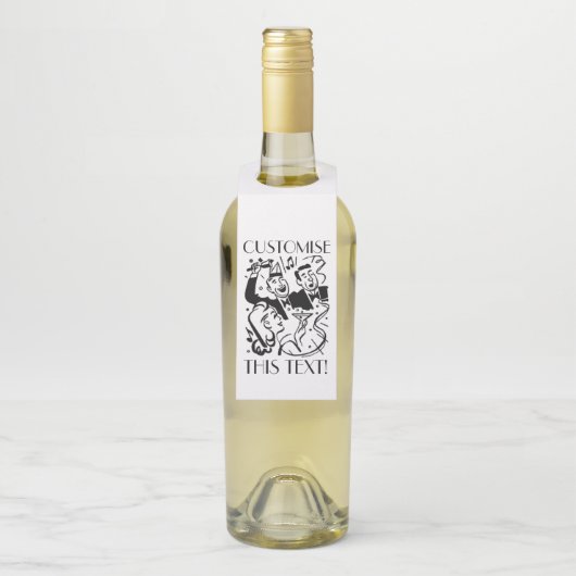 Custom Art Deco Cocktail Party Flaschenanhänger (Auf Flasche)