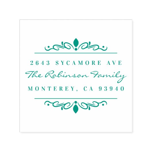 Custom Art Deco Ornament Rücksendeadresse Permastempel (Design)