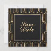 Custom Art Deco Save the Date Einladung (Vorderseite)