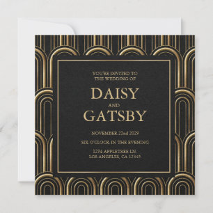 Custom Art Deco Save the Date Einladung