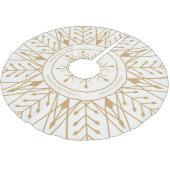 Custom Art Deco Snowflake Holiday Treff Polyester Weihnachtsbaumdecke (Schrägansicht)
