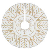 Custom Art Deco Snowflake Holiday Treff Polyester Weihnachtsbaumdecke (Vorderseite)