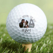 Custom Art Deco Text Golf Ball Gastgeschenke Hochz