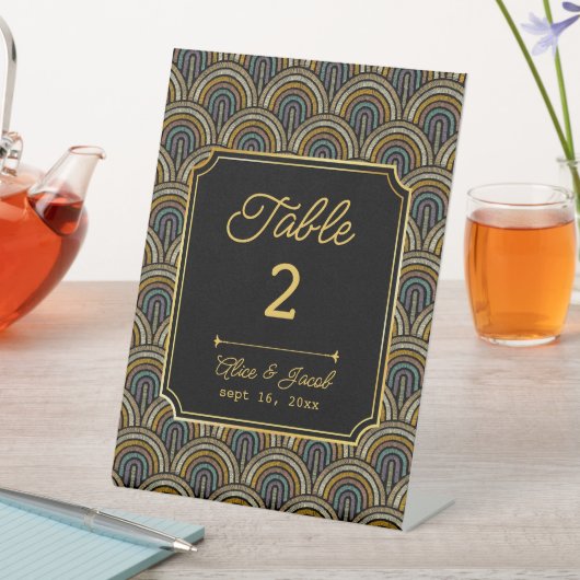 Custom Art Deco Thank You Tabletop Sign Sockelschild (In Situ)