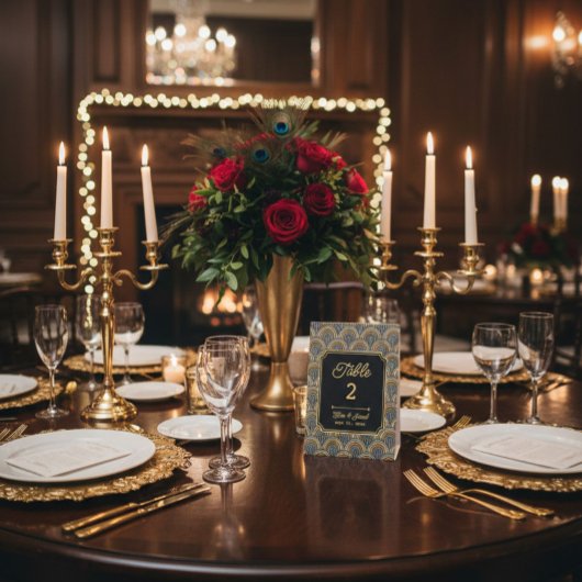 Custom Art Deco Thank You Tabletop Sign Sockelschild