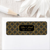 Custom Art Deco Wedding Cigar Wrap with Names (Insitu)
