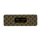 Custom Art Deco Wedding Cigar Wrap with Names (Vorne)