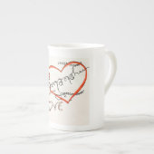 custom art design calligraphy porzellantasse (Vorderseite Rechts)