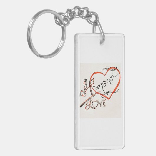 custom art design calligraphy schlüsselanhänger (Vorderseite links)