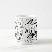 Custom Art Doodle Calligraphy Kaffeetasse (Mittel)