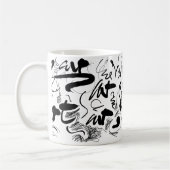 Custom Art Doodle Calligraphy Kaffeetasse (Links)
