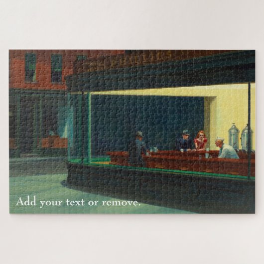 Custom Art, "Nighthawks" von Edward Hopper, 1942. Puzzle (Horizontal)