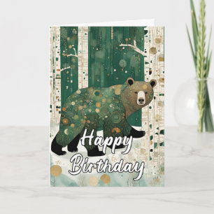 Custom Art Nouveau Bären Geburtstag Karte