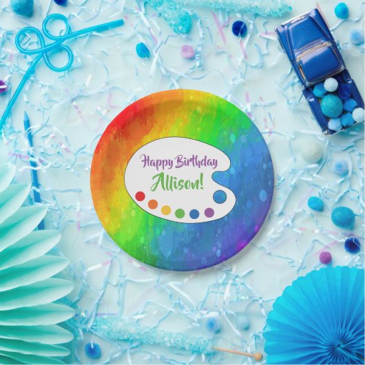 Custom Art Party Plate | Paint Party Pappteller (Party)