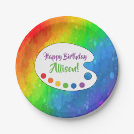 Custom Art Party Plate | Paint Party Pappteller