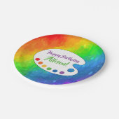 Custom Art Party Plate | Paint Party Pappteller (Schrägansicht)