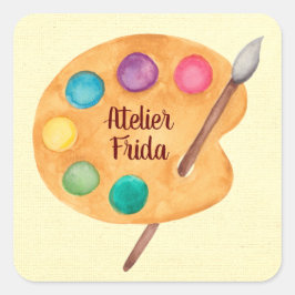 Custom Artist NAME - Kunstlehrermesse Quadratischer Aufkleber