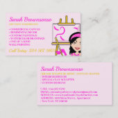 Custom Artist Pink painting Canvas Visitenkarte (Vorne/Hinten)