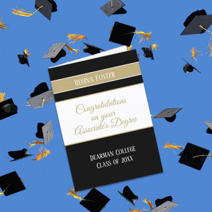 Custom Associate's degree college graduation card Karte