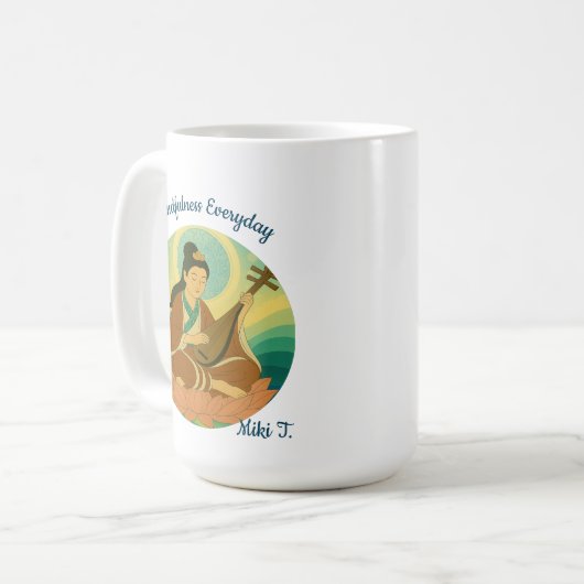 Custom Ästhetik Moderne Japan Lucky Goddess Kaffeetasse (Vorderseite Links)