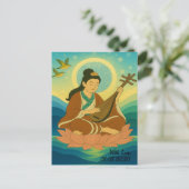 Custom Ästhetik Moderne Japan Lucky Goddess Postkarte (Stehend Vorderseite)