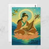 Custom Ästhetik Moderne Japan Lucky Goddess Postkarte (Vorne/Hinten)