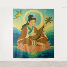 Custom Ästhetik Moderne Japan Lucky Goddess Wandteppich