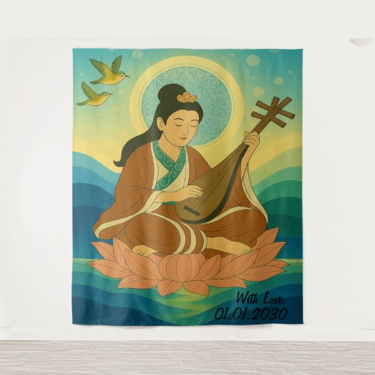 Custom Ästhetik Moderne Japan Lucky Goddess Wandteppich (Vorderseite)