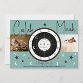 Custom Astrologie Sun Moon Signage Geburtsankündig Einladung (Vorderseite)