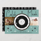 Custom Astrologie Sun Moon Signage Geburtsankündig Einladung (Vorne/Hinten)