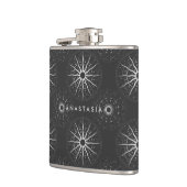Custom Astrologie Zodiac Personalisiert Hip Flask Flachmann (Links)