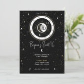 Custom Astrology Sun & Moon Sign Sweet 16 Einladung (Stehend Vorderseite)