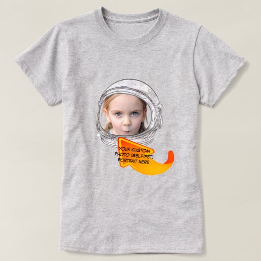 Custom Astronaut Girl Boy Astronaut Kostüm T-Shirt (Design vorne)