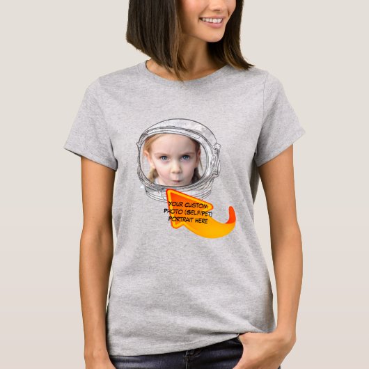 Custom Astronaut Girl Boy Astronaut Kostüm T-Shirt (Vorderseite)