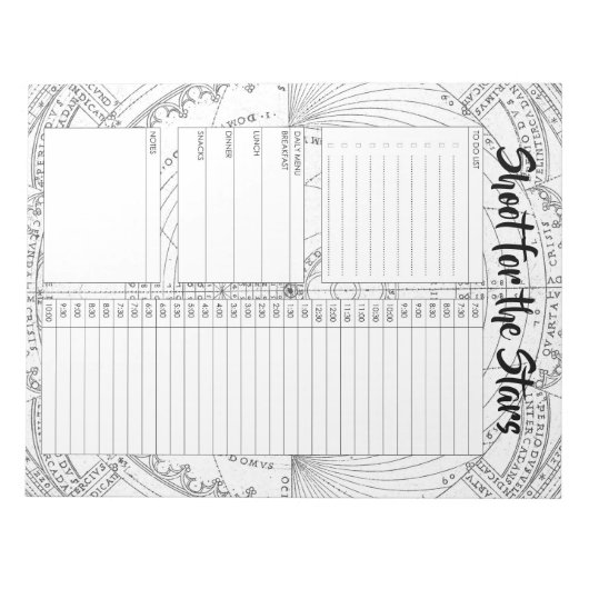 Custom Astronomy Daily Planer Organiser Notizblock (Vorderseite)