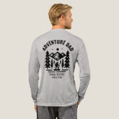 Custom Athletic Grau Long Sleeve Adventure Vater Tri-Blend Shirt (Voller Rücken)