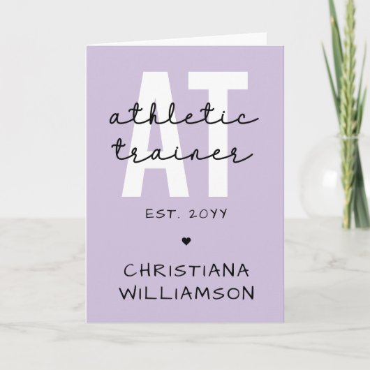 Custom Athletic Trainer bei sportlicher Ausbildung Karte (Vorderseite)