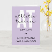 Custom Athletic Trainer bei sportlicher Ausbildung Karte (Gelbe Blume)