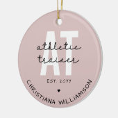 Custom Athletic Trainer bei sportlicher Ausbildung Keramik Ornament (Links)