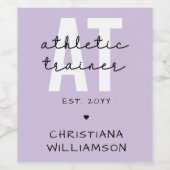 Custom Athletic Trainer bei sportlicher Ausbildung Weinetikett (Einzelnes Label)